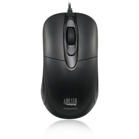 ADESSO PUBLISHING Adesso Ip65 Waterproof Antimicrobial Black Usb Scroll Mouse IMOUSEW4